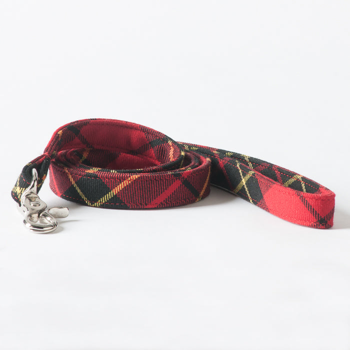 Red Plaid Wool Lead