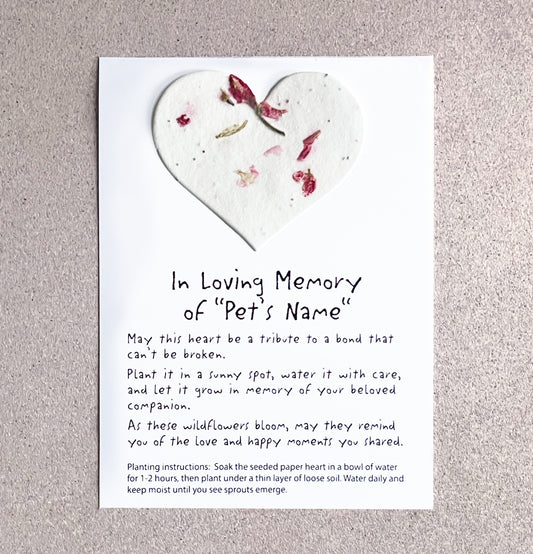 Pet Remembrance Heart - Customizable
