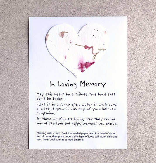 Pet Remembrance Heart
