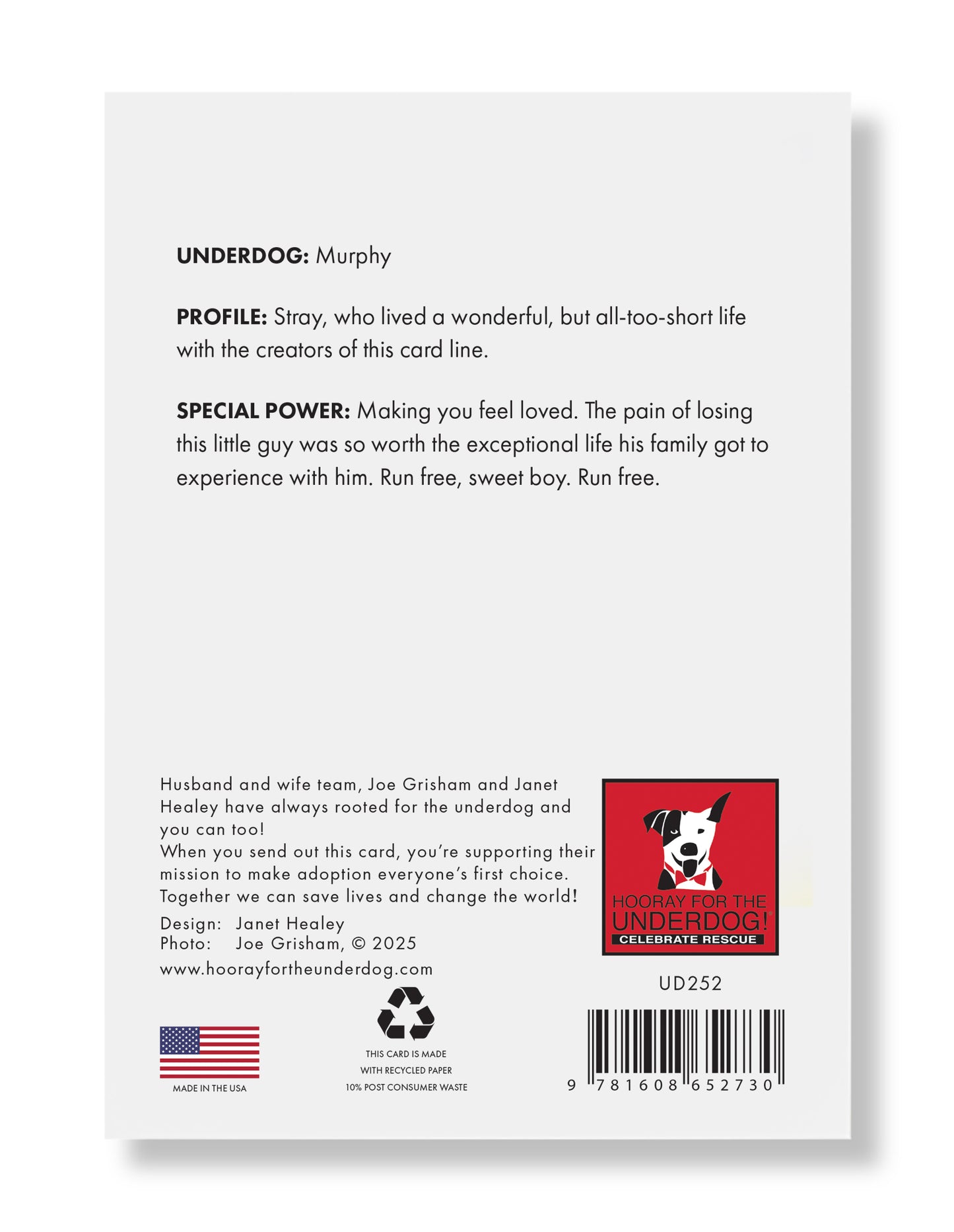 Murphy Sympathy Greeting Card
