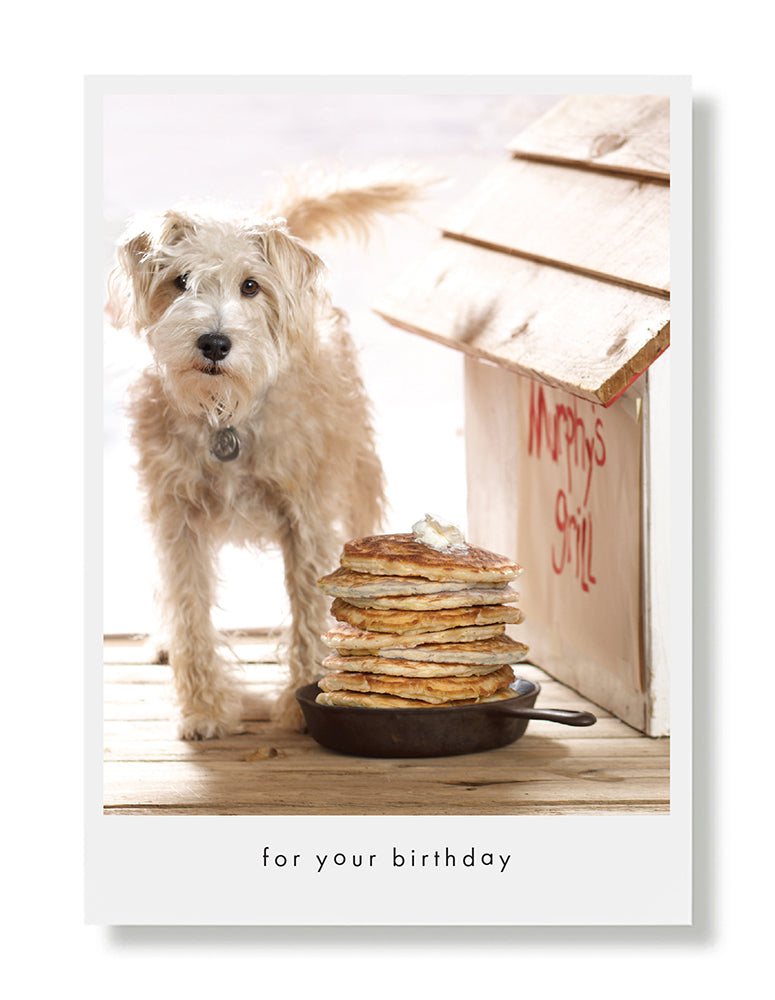 Murphy Pancakes Birthday Greeting Card – Hooray For The Underdog!