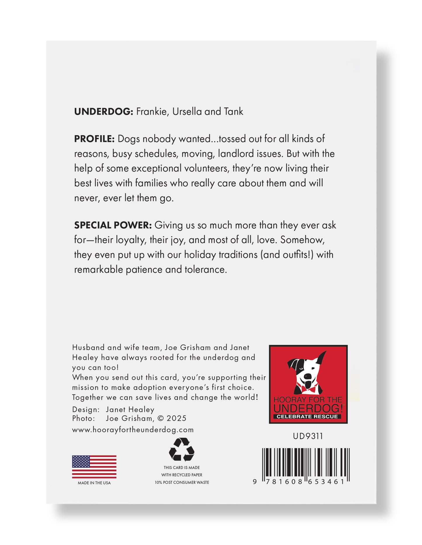 Frankie, Ursella and Tank Holiday Greeting Card