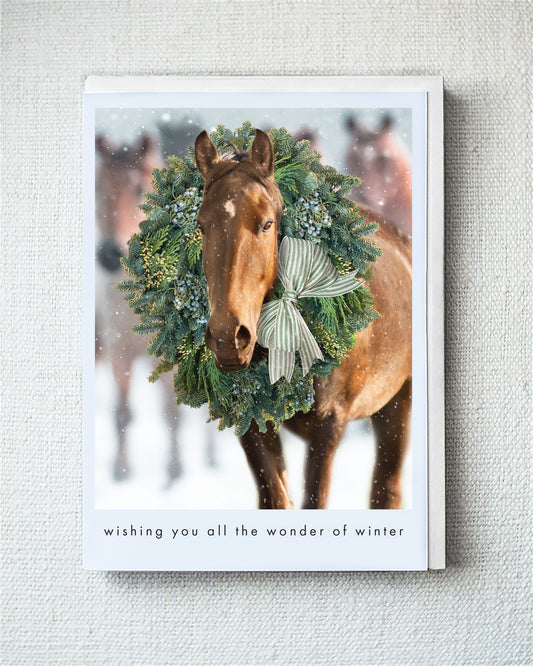 Wild Mustang Greeting Card - Holiday 10 Pack