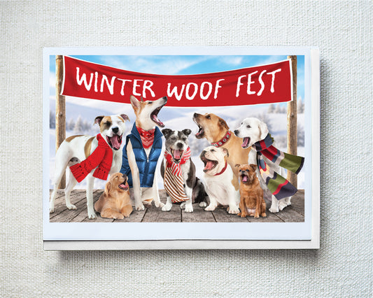 Tucker, Archie, Thor...Greeting Card - Holiday 10 Pack