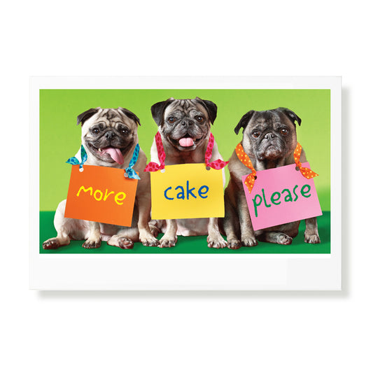 Birthday Party Pugs Greeting Card