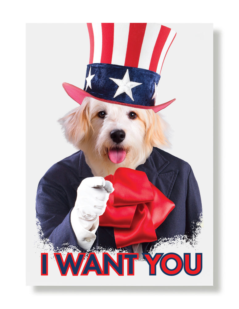 Fraggle Uncle Sam Birthday Greeting Card