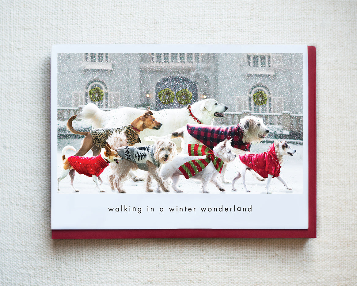 Winter Walkers Greeting Card Holiday 10 Pack