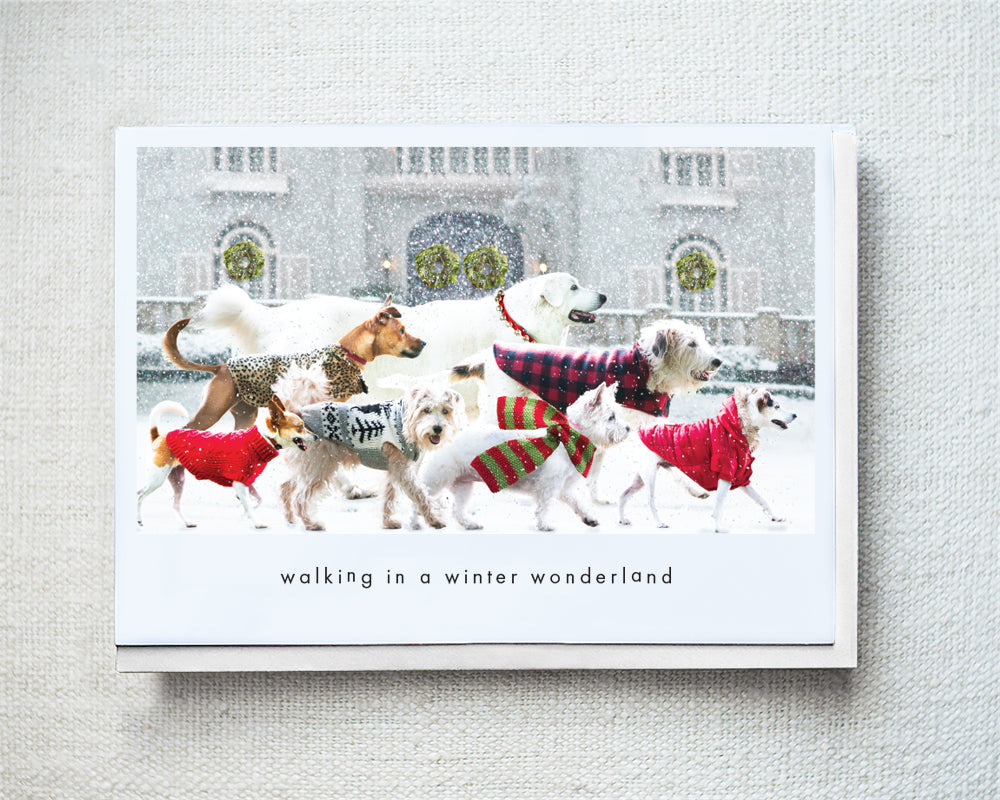 Winter Walkers Greeting Card Holiday 10 Pack